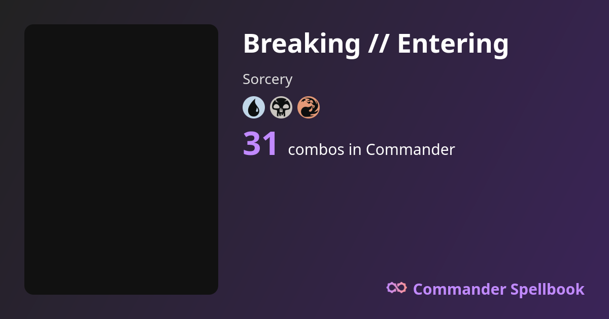 Breaking // Entering Combos | Commander Spellbook