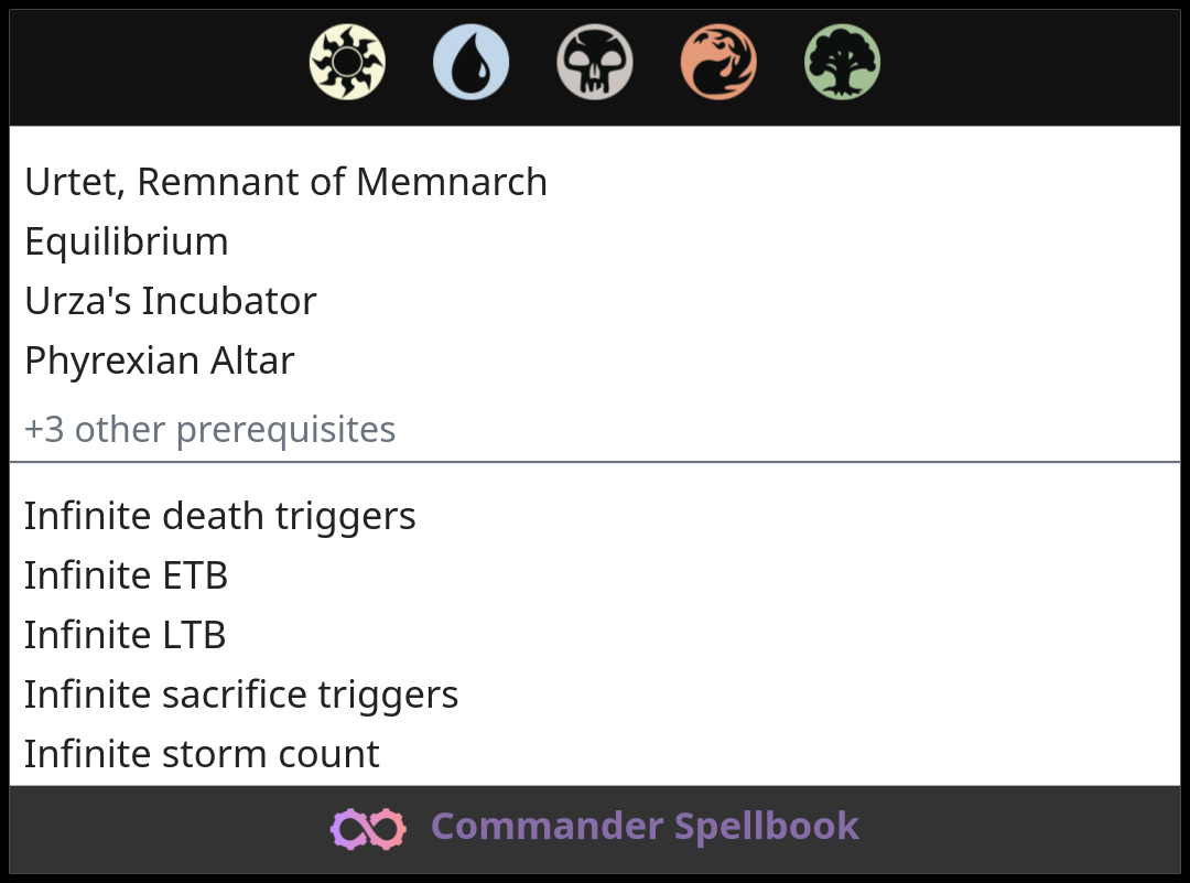 Urtet, Remnant of Memnarch | Equilibrium | Urza's Incubator (and one other  card)