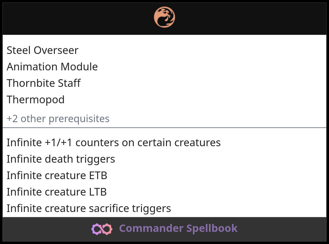 Steel Overseer | Animation Module | Thornbite Staff (and one other card)