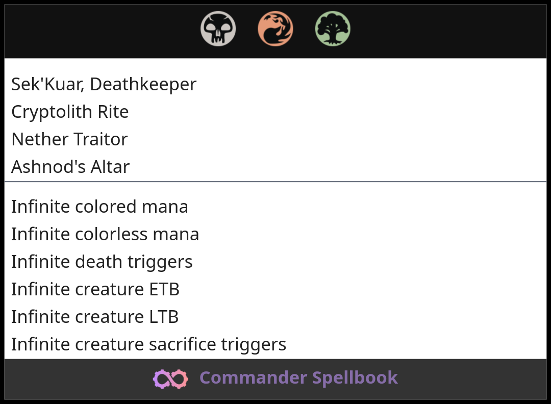 Sek'Kuar, Deathkeeper | Cryptolith Rite | Nether Traitor (and one other ...