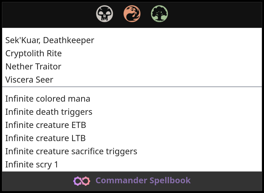 Sek'Kuar, Deathkeeper | Cryptolith Rite | Nether Traitor (and one other ...