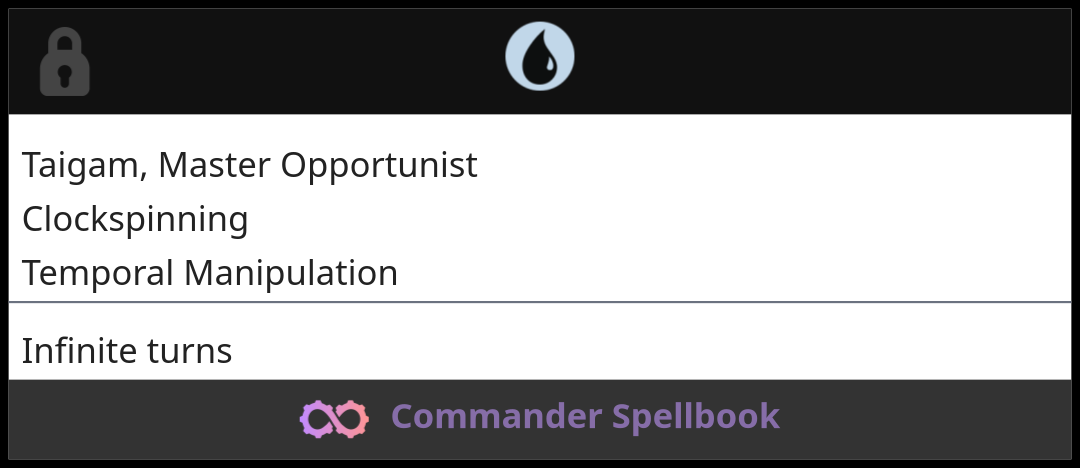 Taigam, Master Opportunist | Clockspinning | Temporal Manipulation