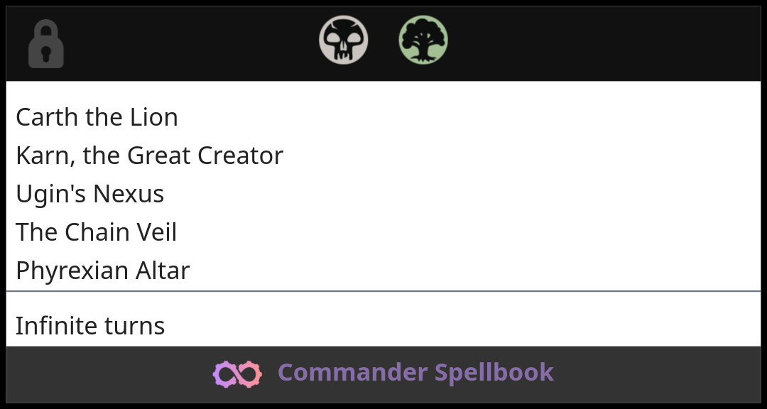 Carth the Lion | Karn, the Great Creator | Ugin's Nexus (and two other ...