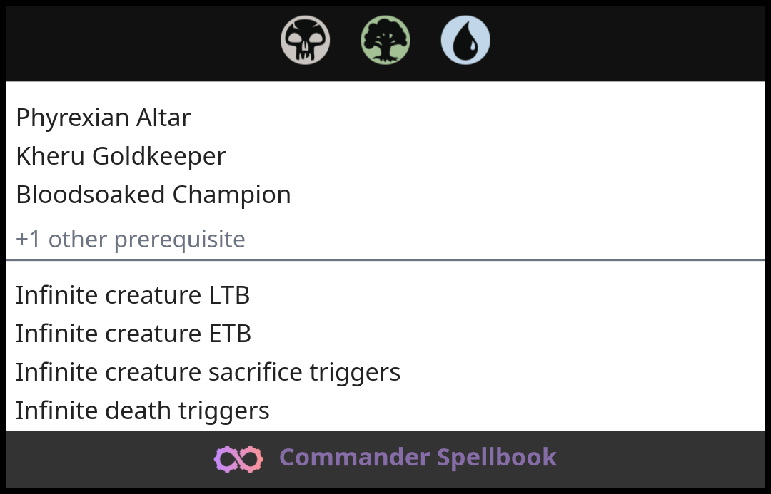 Phyrexian Altar | Kheru Goldkeeper | Bloodsoaked Champion