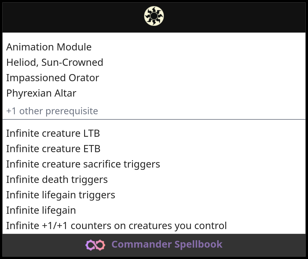 Animation Module | Impassioned Orator | Phyrexian Altar (and one other ...