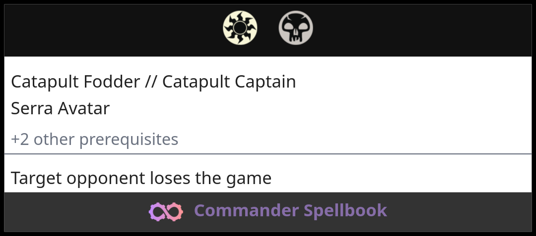 Catapult Fodder // Catapult Captain | Serra Avatar