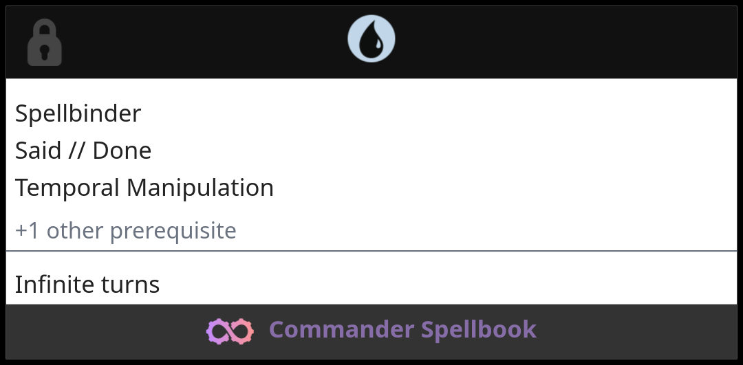 Spellbinder | Said // Done | Temporal Manipulation