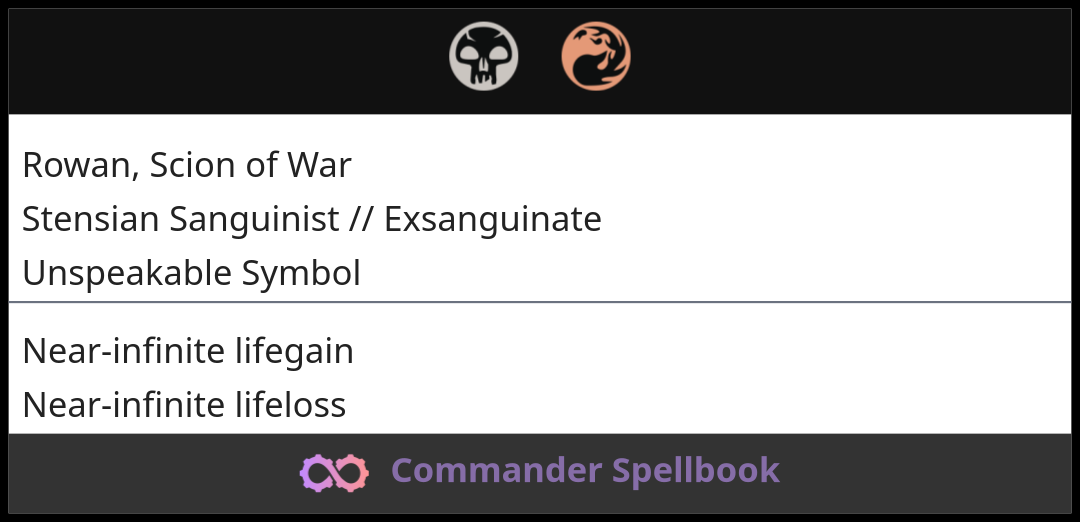 Rowan, Scion of War | Stensian Sanguinist // Exsanguinate | Unspeakable ...
