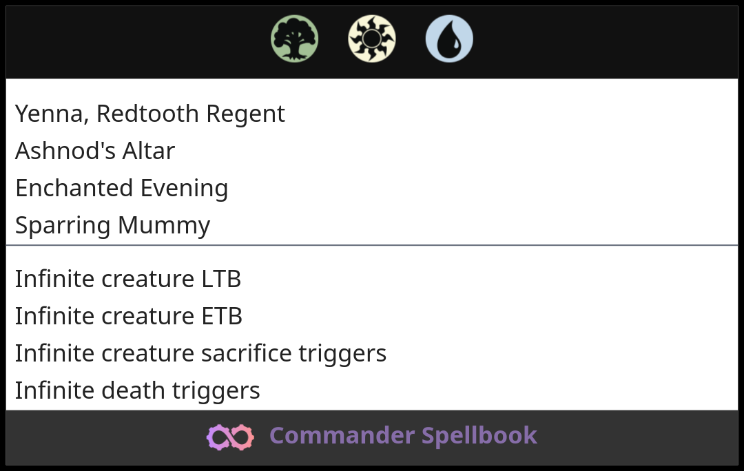 Yenna, Redtooth Regent | Ashnod's Altar | Enchanted Evening (and one ...