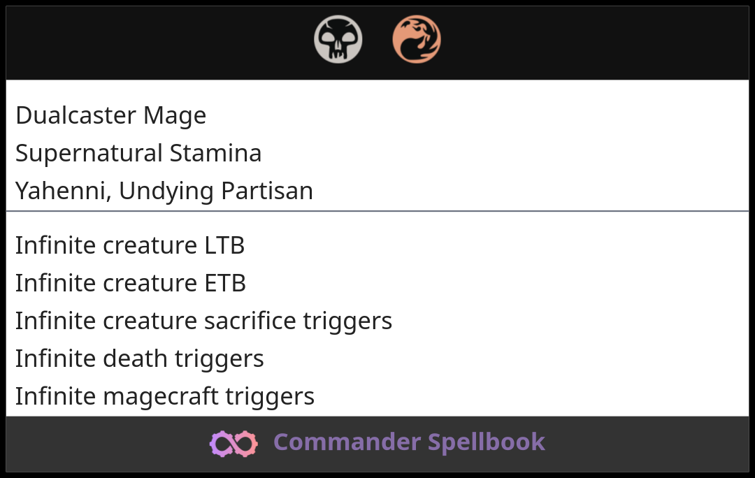 Supernatural Stamina | Yahenni, Undying Partisan | Dualcaster Mage