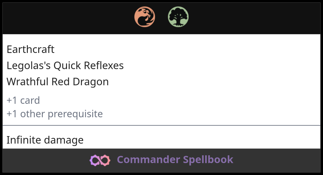 Earthcraft | Legolas's Quick Reflexes | Wrathful Red Dragon (and one ...