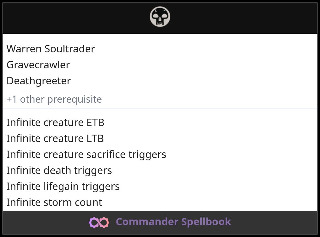 Warren Soultrader + Gravecrawler + Deathgreeter Combo | Commander Spellbook