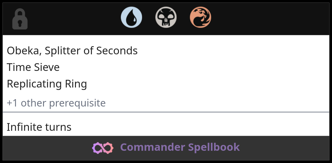Obeka, Splitter of Seconds | Time Sieve | Replicating Ring