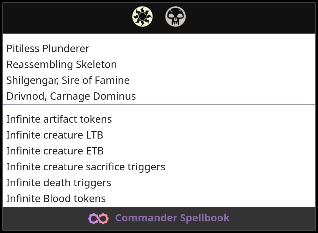 Pitiless Plunderer | Reassembling Skeleton | Shilgengar, Sire of Famine ...