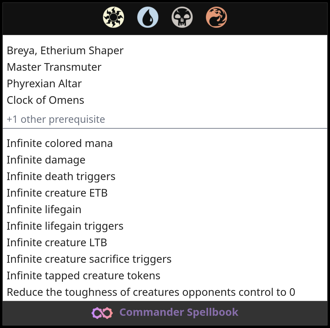 Breya, Etherium Shaper | Master Transmuter | Phyrexian Altar (and one ...