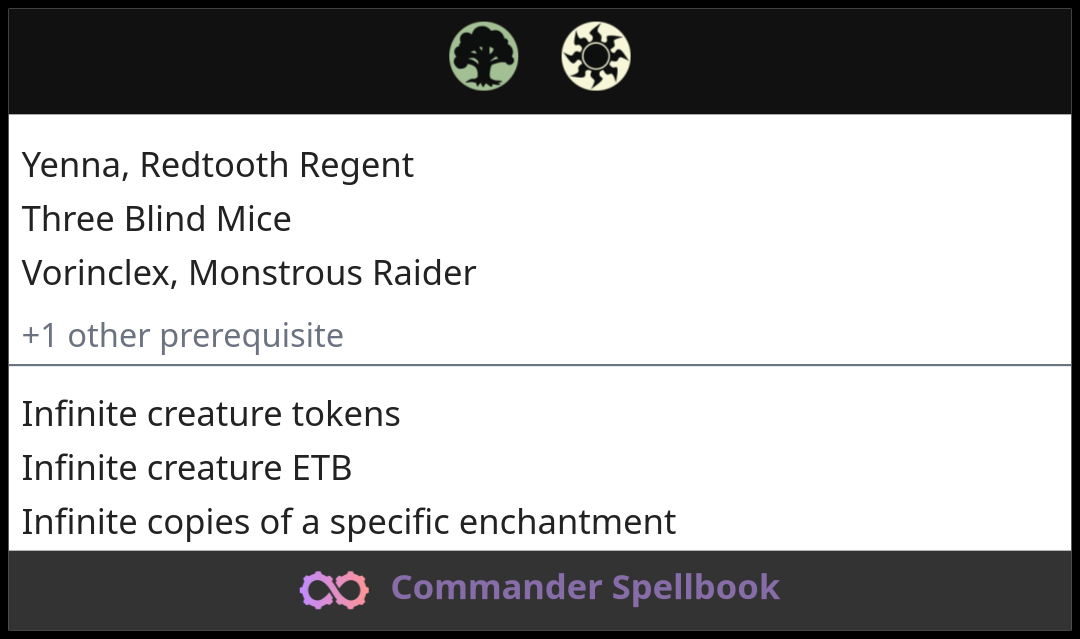 Yenna, Redtooth Regent | Three Blind Mice | Vorinclex, Monstrous Raider