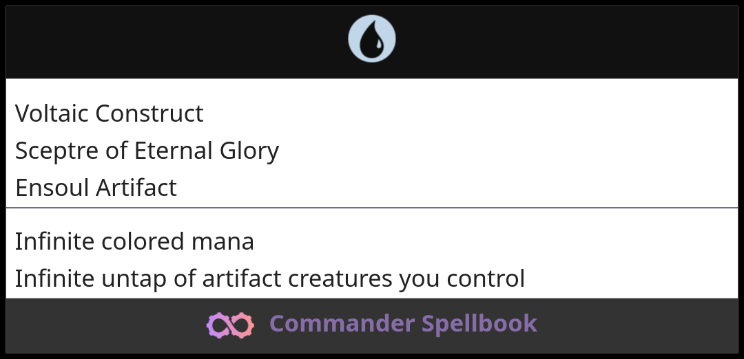 Voltaic Construct | Ensoul Artifact | Sceptre of Eternal Glory