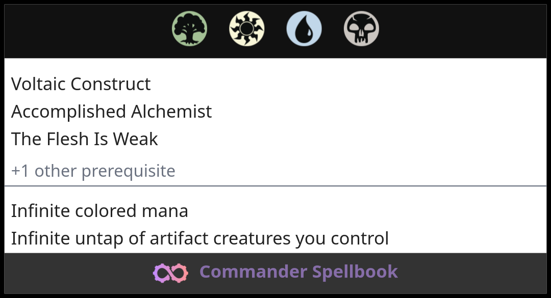 Voltaic Construct | Accomplished Alchemist | The Flesh Is Weak