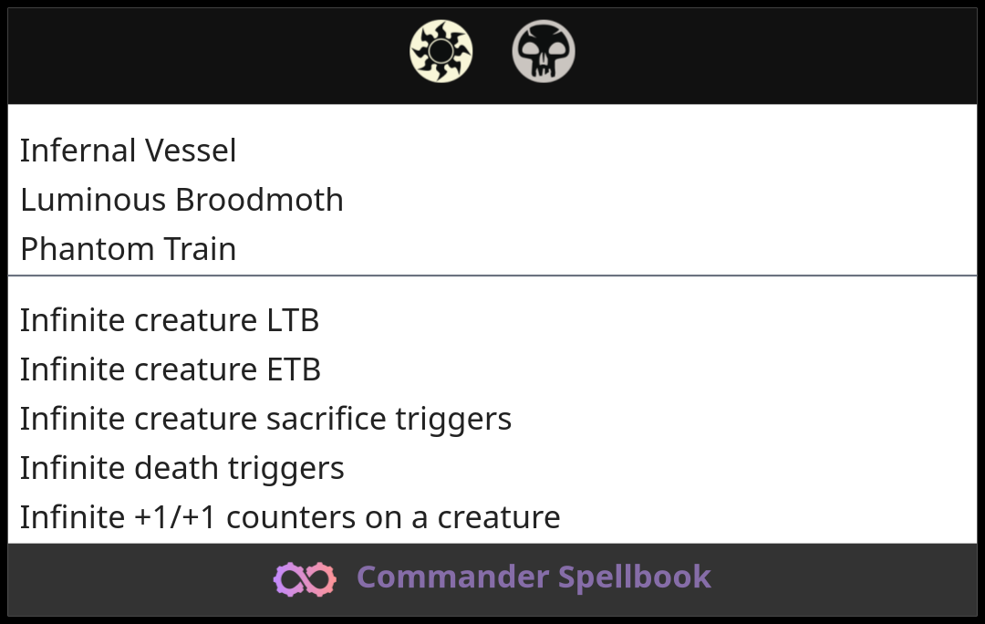 Infernal Vessel | Luminous Broodmoth | Phantom Train