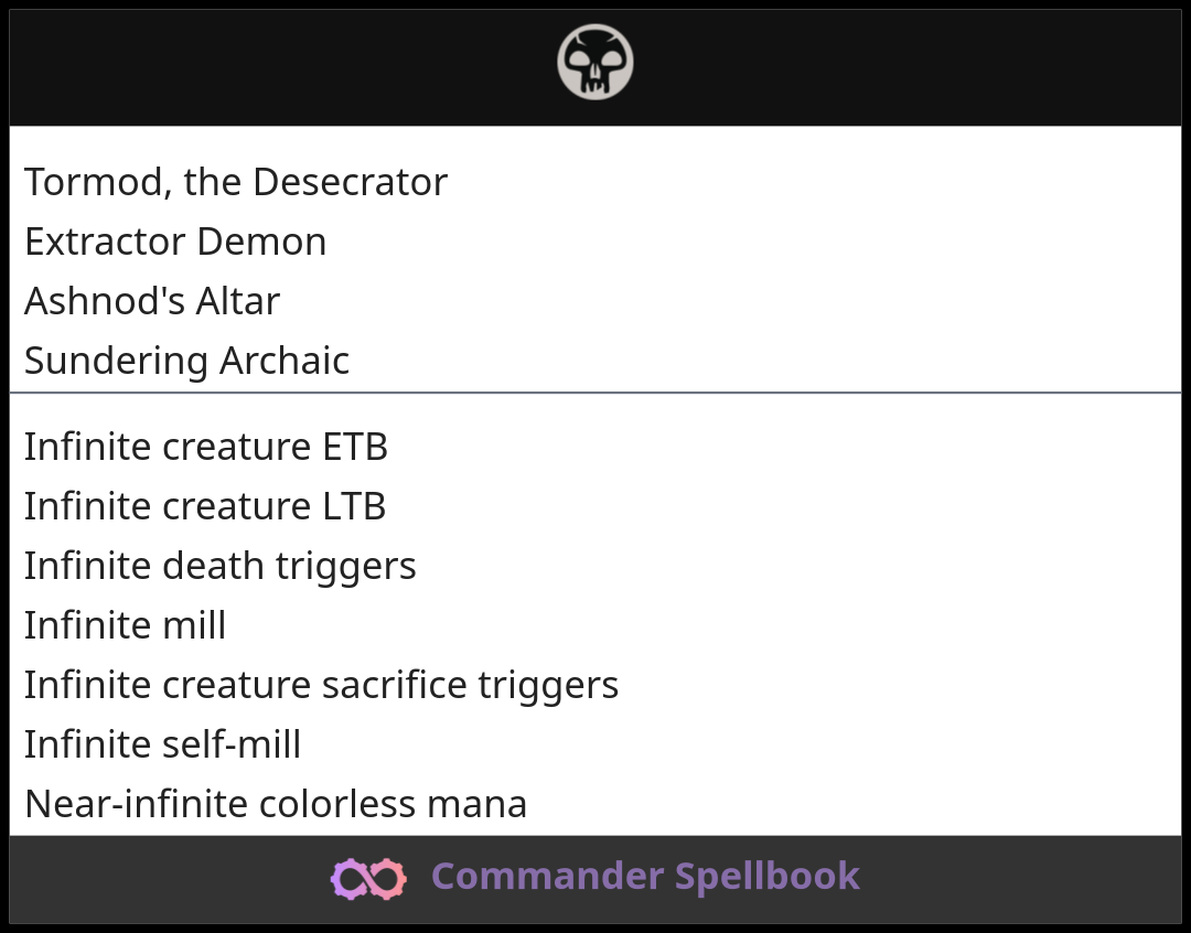 Tormod, the Desecrator | Extractor Demon | Ashnod's Altar (and one ...
