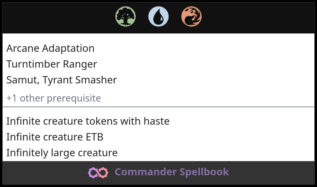 Arcane Adaptation | Turntimber Ranger | Samut, Tyrant Smasher