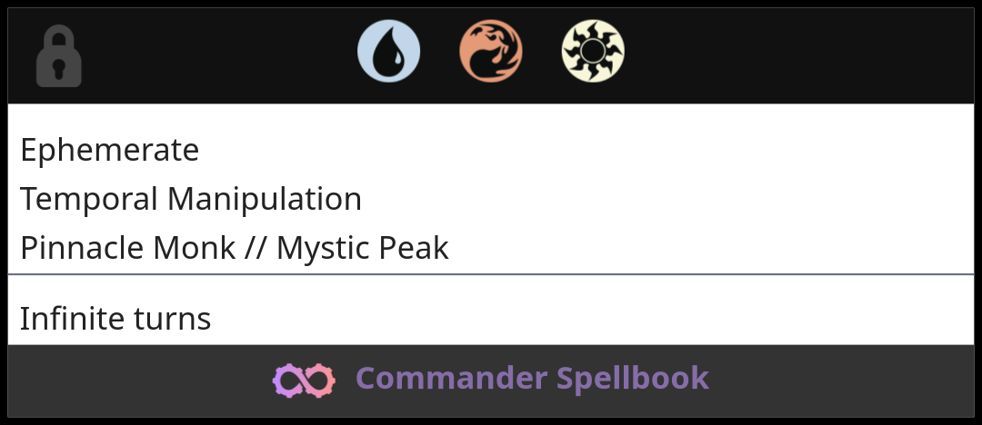 Ephemerate | Pinnacle Monk // Mystic Peak | Temporal Manipulation