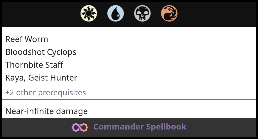 Reef Worm | Bloodshot Cyclops | Thornbite Staff (and one other card)