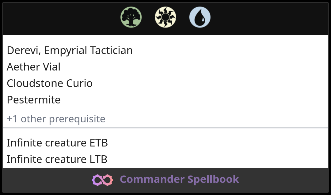 Derevi, Empyrial Tactician | Aether Vial | Cloudstone Curio (and one ...