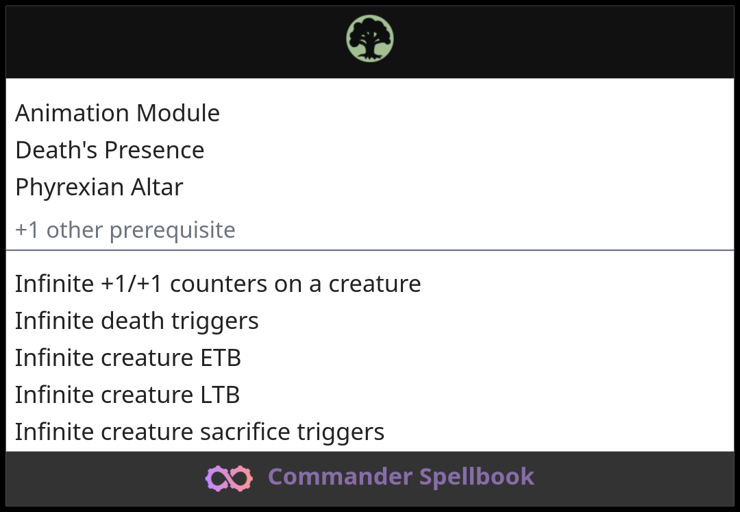 Animation Module | Death's Presence | Phyrexian Altar