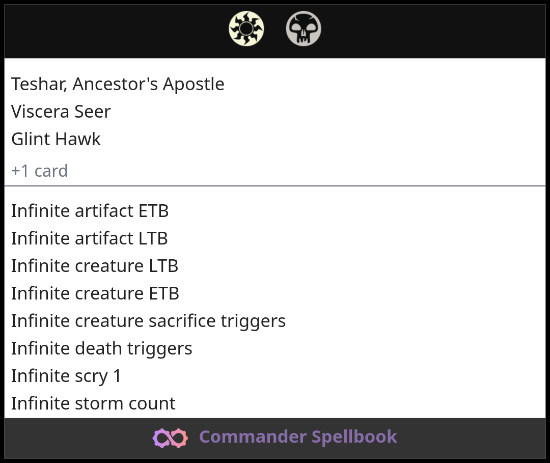 Teshar, Ancestor's Apostle | Viscera Seer | Glint Hawk (and two other ...