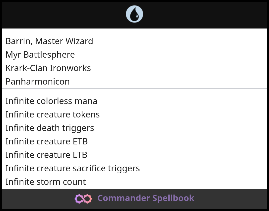 Barrin, Master Wizard | Myr Battlesphere | Krark-Clan Ironworks (and ...