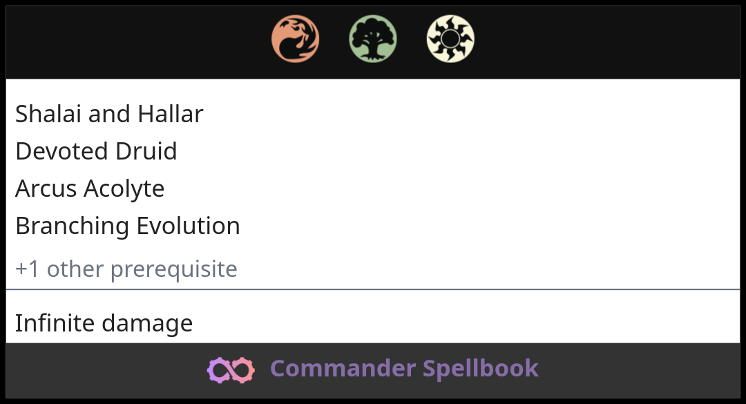 Shalai and Hallar | Devoted Druid | Arcus Acolyte (and one other card)