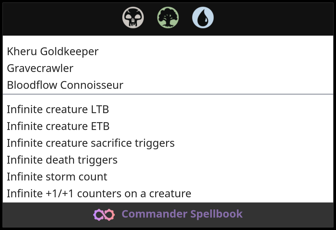 Kheru Goldkeeper | Gravecrawler | Bloodflow Connoisseur