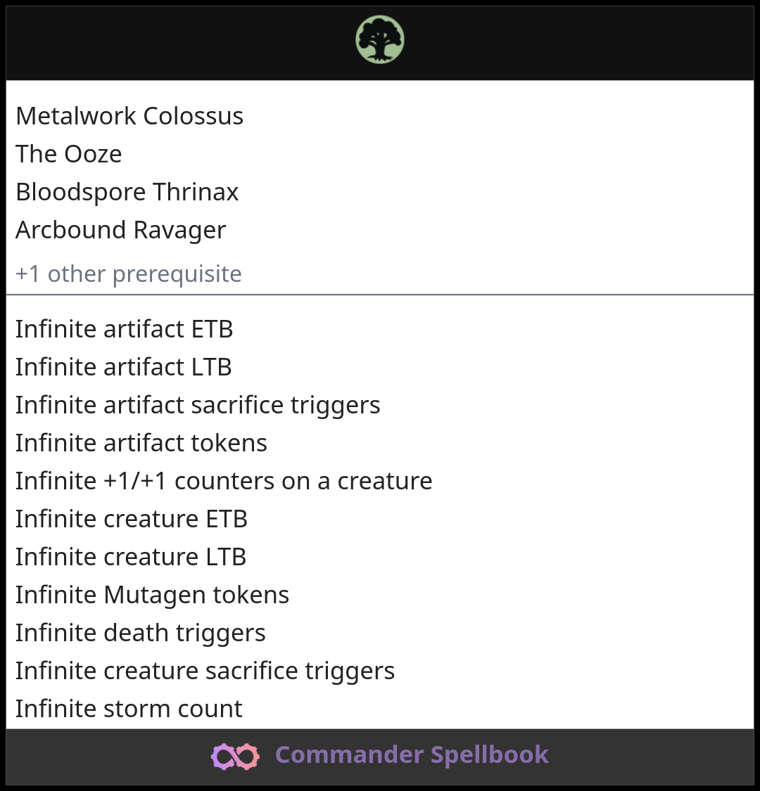 Metalwork Colossus | The Ooze | Bloodspore Thrinax (and one other card)
