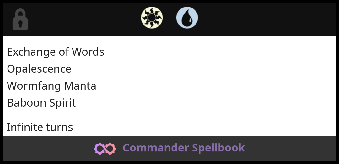 Exchange of Words | Opalescence | Wormfang Manta (and one other card)