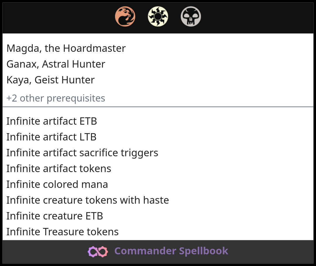 Magda, the Hoardmaster | Ganax, Astral Hunter | Kaya, Geist Hunter