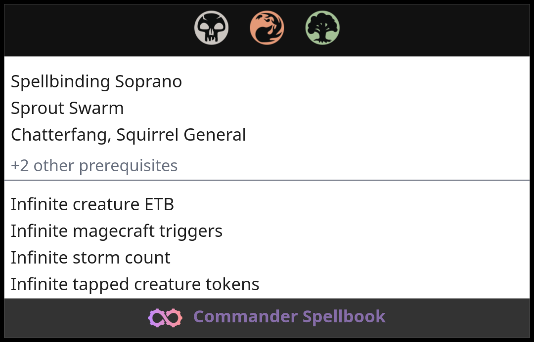 Spellbinding Soprano | Sprout Swarm | Chatterfang, Squirrel General