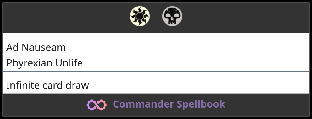 Ad Nauseam | Phyrexian Unlife
