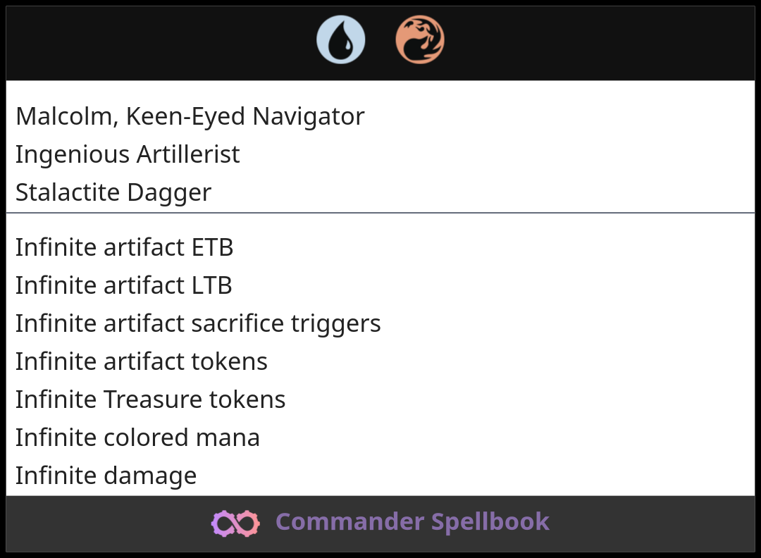 Malcolm, Keen-Eyed Navigator | Ingenious Artillerist | Stalactite Dagger