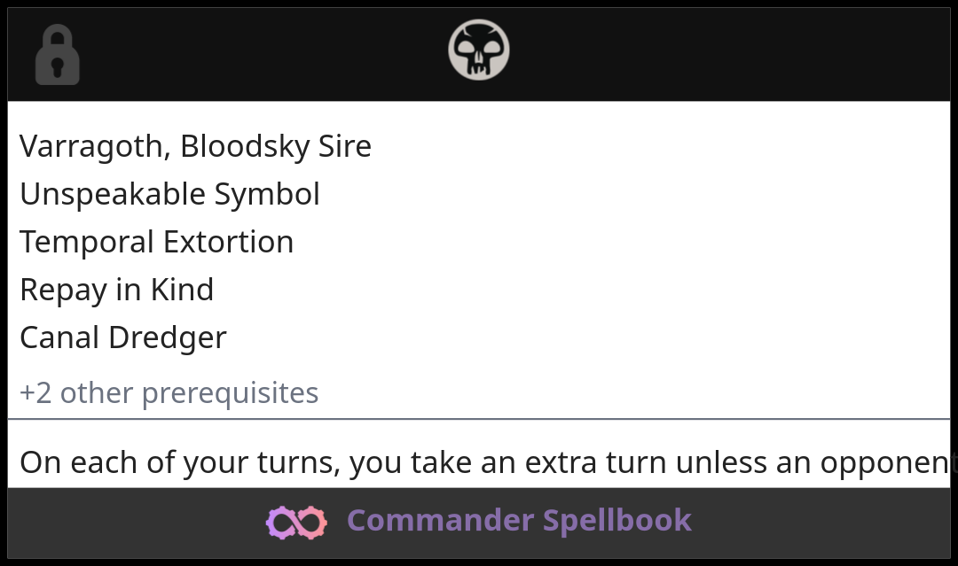 Varragoth, Bloodsky Sire | Unspeakable Symbol | Temporal Extortion (and ...