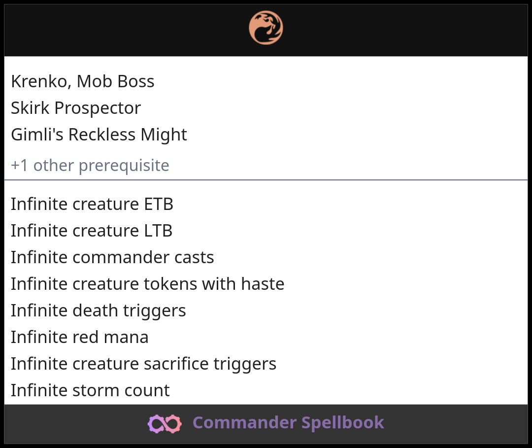 Krenko, Mob Boss | Skirk Prospector | Gimli's Reckless Might
