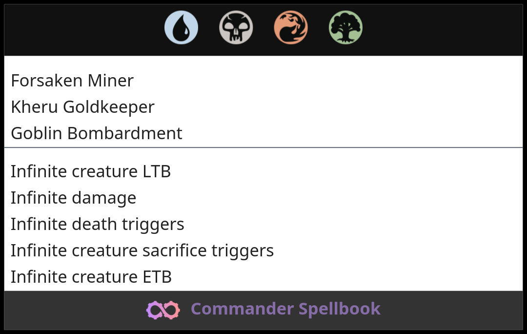 Forsaken Miner | Kheru Goldkeeper | Goblin Bombardment
