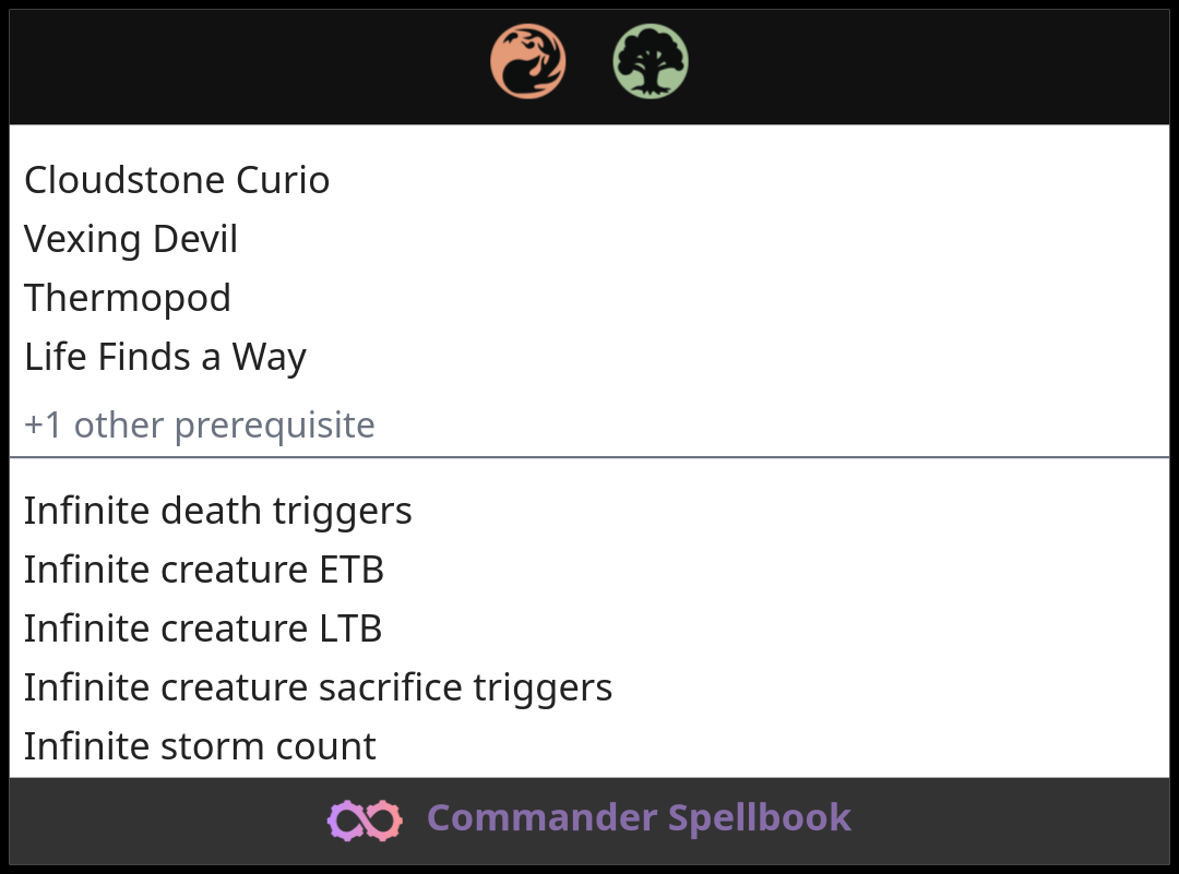 Cloudstone Curio | Vexing Devil | Thermopod (and one other card)