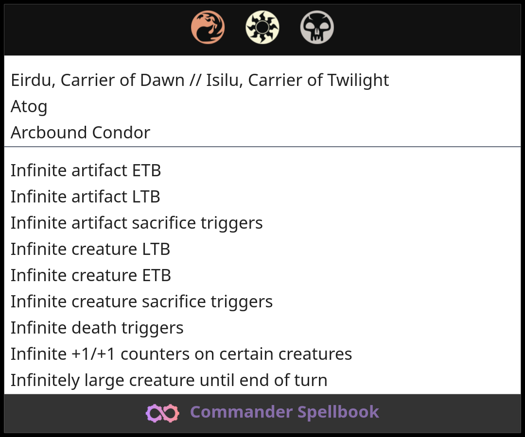 Eirdu, Carrier of Dawn // Isilu, Carrier of Twilight | Atog | Arcbound ...