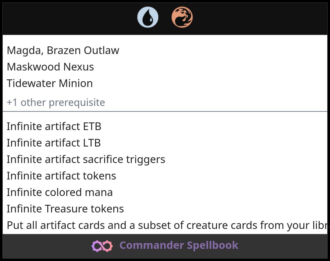 Magda, Brazen Outlaw | Maskwood Nexus | Tidewater Minion