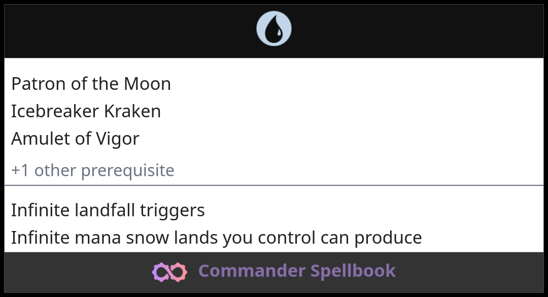 Patron of the Moon | Icebreaker Kraken | Amulet of Vigor