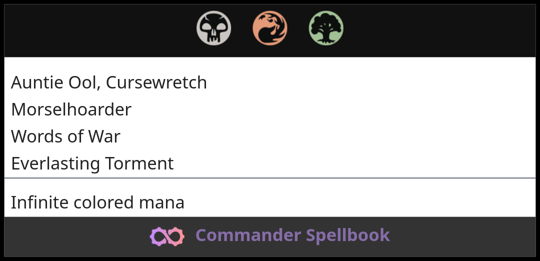 Auntie Ool, Cursewretch | Morselhoarder | Words of War (and one other card)