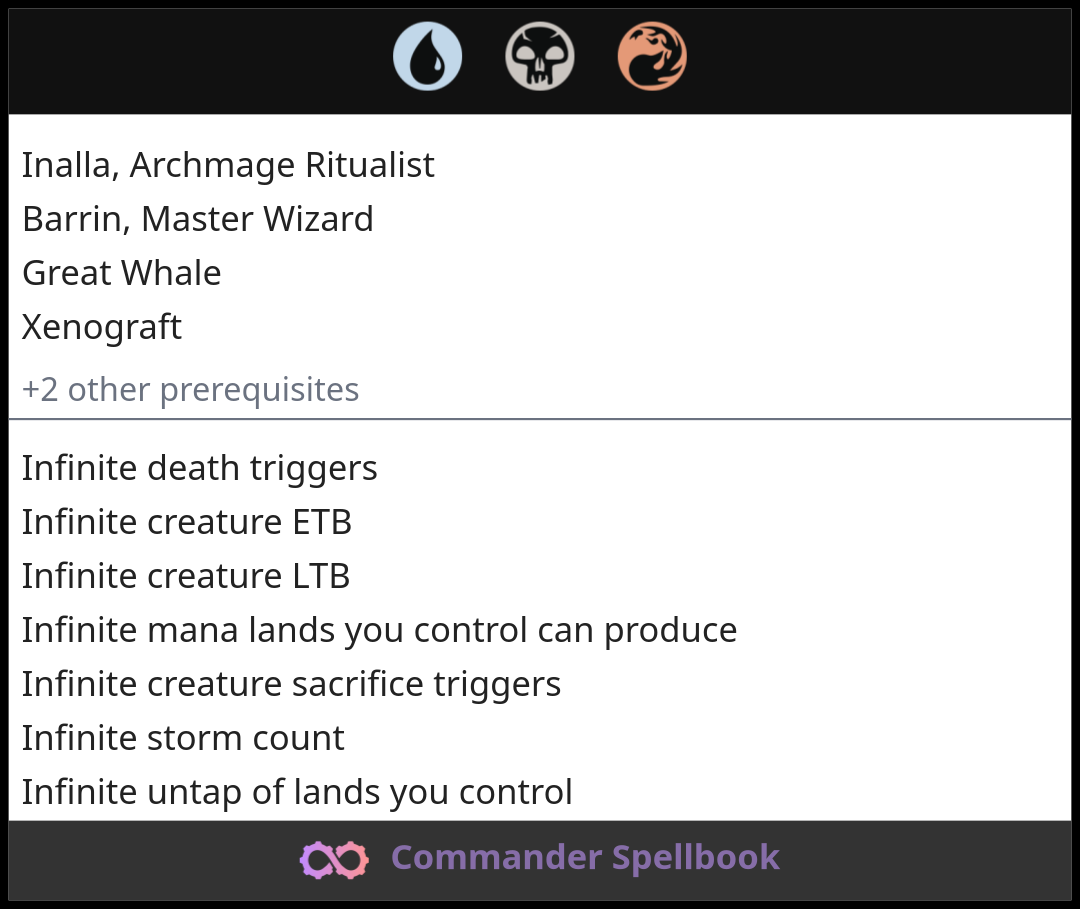 Inalla, Archmage Ritualist | Barrin, Master Wizard | Great Whale (and ...