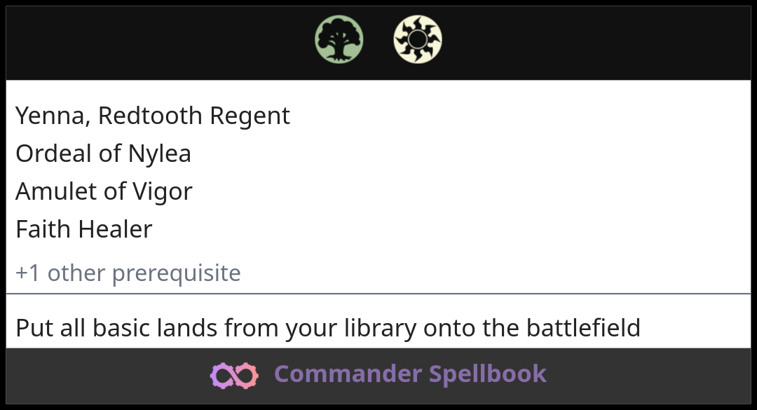 Yenna, Redtooth Regent | Ordeal of Nylea | Amulet of Vigor (and one ...