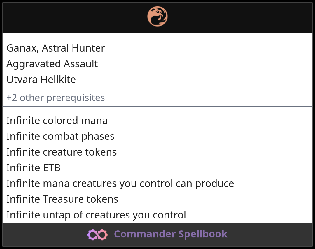 Ganax, Astral Hunter | Aggravated Assault | Utvara Hellkite, image size:1080x855